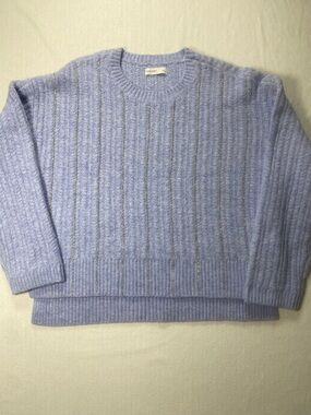 Nine West Lavender Crewneck Sweater with Metallic Thread